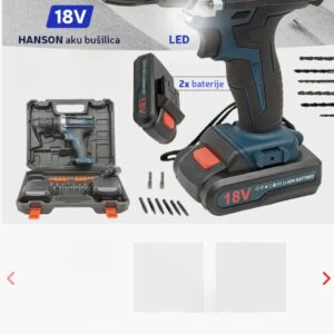 Aku vrtalnik 18V ter set orodja
